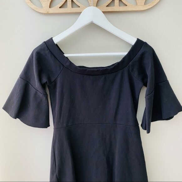 Free People Off The Shoulder Dress Black Sz Small - Picture 8 of 9